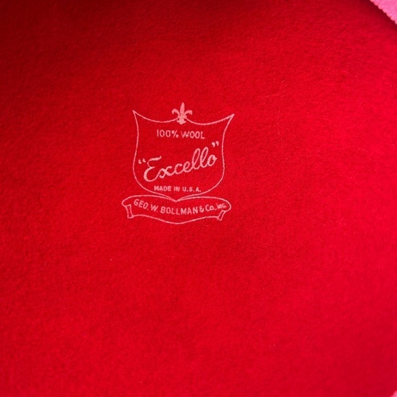 Vintage Red Wool Coche Hat - Bellini Bollman with Bow - Red Hat Society - Picture 3 of 10